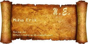 Muha Erik névjegykártya