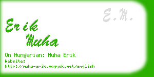 erik muha business card